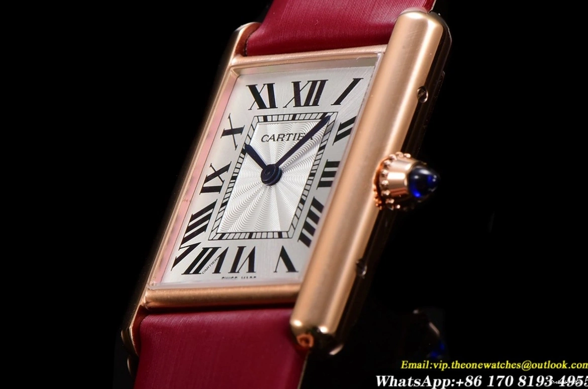 Dial Quartz 25.5mm RG SA F1F Tank White Red - Cartier Louis 0513